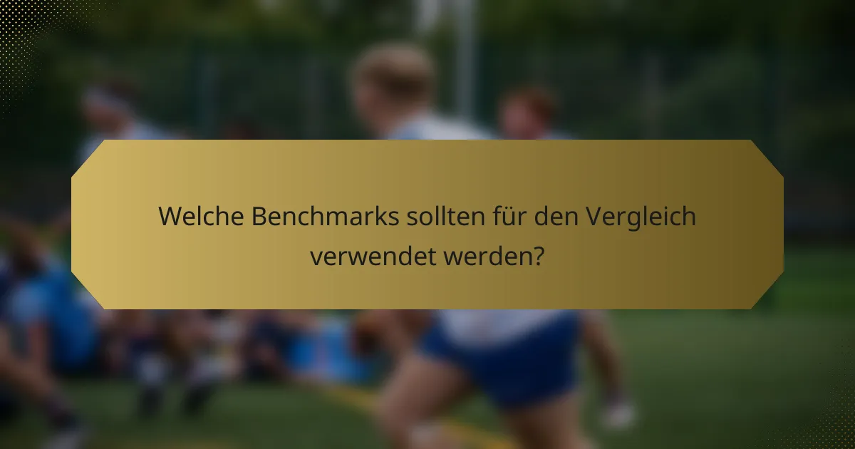 Welche Benchmarks sollten für den Vergleich verwendet werden?